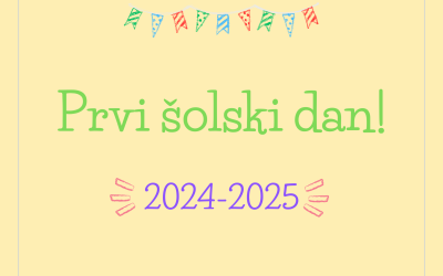 Prvi šolski dan!